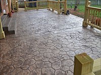 Stamped Concrete with Pergola, Louisville, KY 